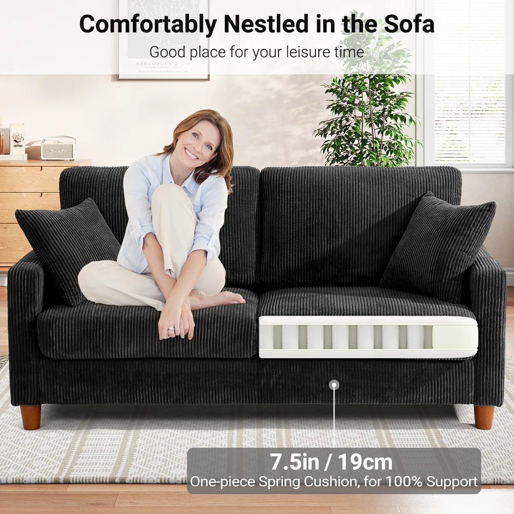 🔥2 Seater Corduroy Sofa | Limited-Time Offer | Cash on Delivery🔥