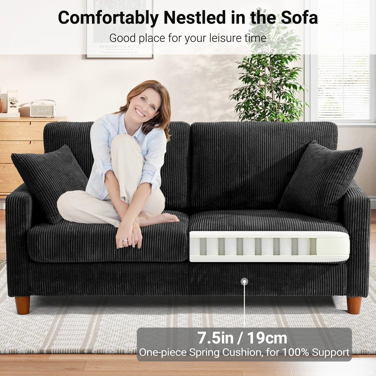 🔥2 Seater Corduroy Sofa | Limited-Time Offer | Cash on Delivery🔥