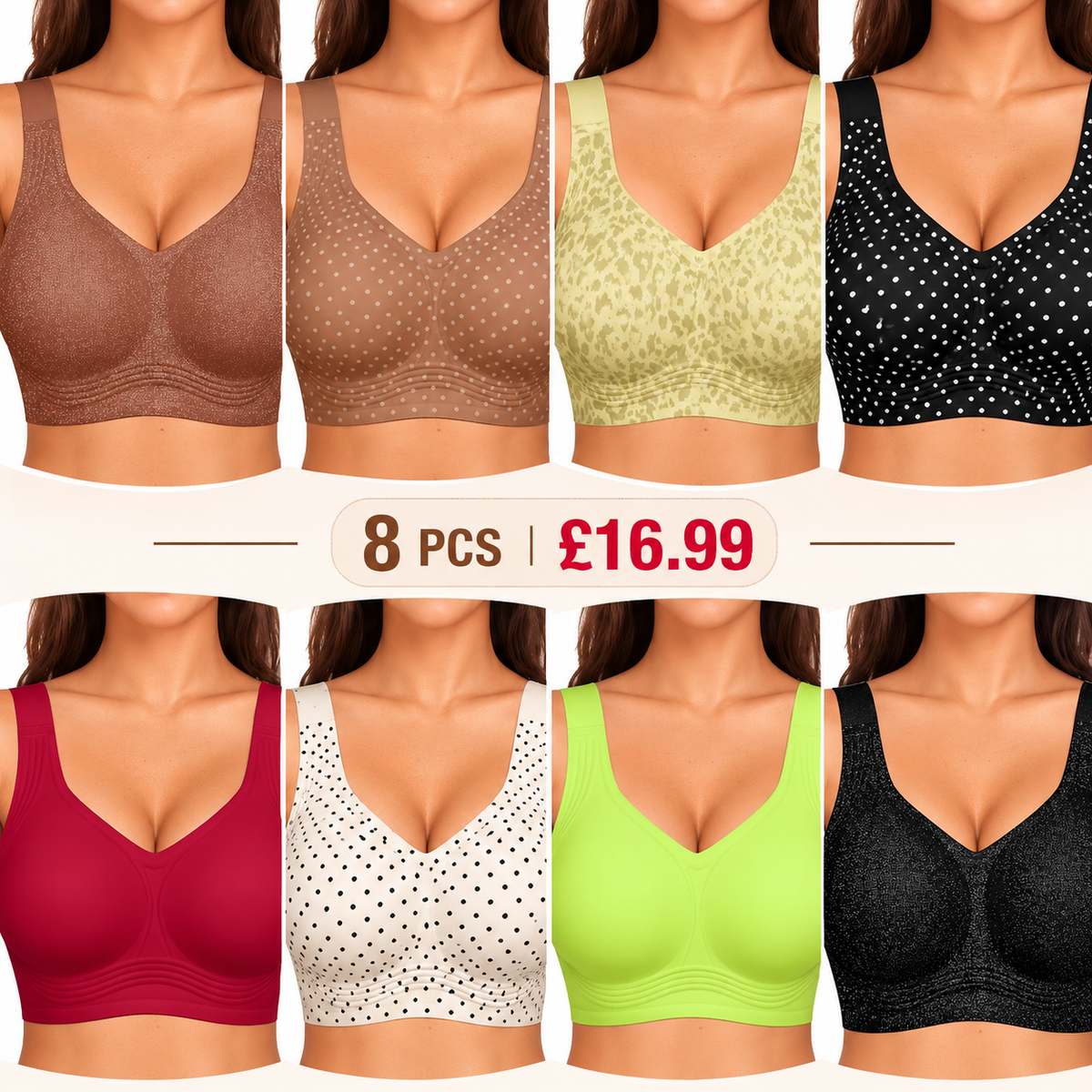 Women Jelly Bras Wirefree Full Coverage No Underwire Everyday Bras Comfortable Wireless Padded Tshirt Bra
